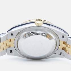 Rolex Champagne Diamond 18k Yellow Gold Stainless Steel 126283RBR Women's Wristwatch 36 mm