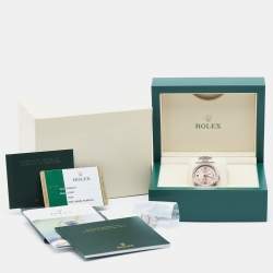 Pre Owned Rolex Pink Stainless Steel Oyster Perpetual 114200 Women's Wristwatch 34 mm