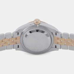 Rolex Aubergine Diamond 18k Rose Gold Stainless Steel Datejust 279171 Automatic Women's Wristwatch 28 mm