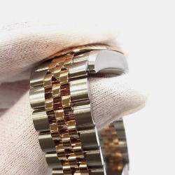 Rolex Aubergine Diamond 18k Rose Gold Stainless Steel Datejust 279171 Automatic Women's Wristwatch 28 mm