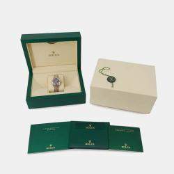 Rolex Aubergine Diamond 18k Rose Gold Stainless Steel Datejust 279171 Automatic Women's Wristwatch 28 mm