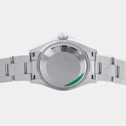 Rolex Blue Stainless Steel Oyster Perpetual Automatic Women's Wristwatch 31 mm