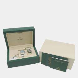 Rolex Blue Stainless Steel Oyster Perpetual Automatic Women's Wristwatch 31 mm