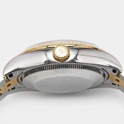 Rolex Champagne 18k Yellow Gold Stainless Steel Datejust 178273 Women's Wristwatch 31 mm 
