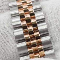 Rolex Green Steel 18K Rose Gold Lady Datejust Automatic Women's Wristwatch 28 mm