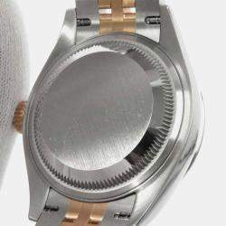 Rolex Green Steel 18K Rose Gold Lady Datejust Automatic Women's Wristwatch 28 mm