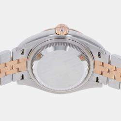 Rolex Green Steel 18K Rose Gold Lady Datejust Automatic Women's Wristwatch 28 mm
