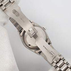 Rolex Custom White  18K White Gold Diamonds President Datejust Automatic Women's Wristwatch 31mm