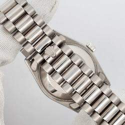 Rolex Custom White  18K White Gold Diamonds President Datejust Automatic Women's Wristwatch 31mm