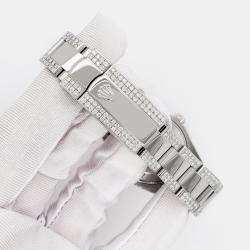 Rolex Custom White 7.2ct Diamonds Stainless Steel Datejust 178240 Automatic Women's Wristwatch 31mm