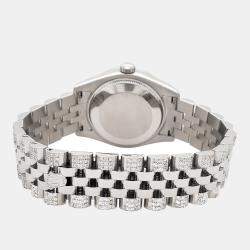 Rolex Custom Black 3.30ct Diamonds Stainless Steel Datejust 178240 Automatic Women's Wristwatch 31mm