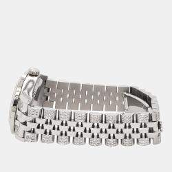 Rolex Custom Black 3.30ct Diamonds Stainless Steel Datejust 178240 Automatic Women's Wristwatch 31mm