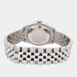 Rolex Custom White 3.30ct Diamonds Stainless Steel Datejust 178240 Automatic Women's Wristwatch 31mm