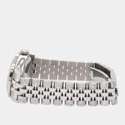 Rolex Custom White 3.30ct Diamonds Stainless Steel Datejust 178240 Automatic Women's Wristwatch 31mm