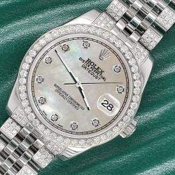 Rolex Custom Champagne 3.30ct Diamonds Stainless Steel Datejust 178240 Automatic Women's Wristwatch 31mm