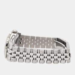Rolex Custom Sky Blue 3.30ct Diamonds Stainless Steel Datejust 178240 Automatic Women's Wristwatch 31mm