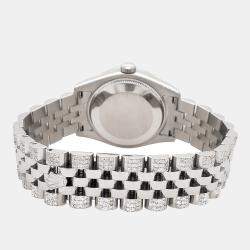 Rolex Custom Sky Blue 3.30ct Diamonds Stainless Steel Datejust 178240 Automatic Women's Wristwatch 31mm