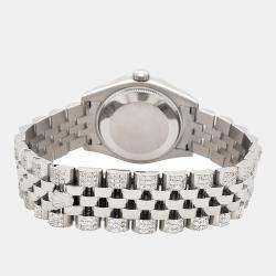 Rolex Custom Aquamarine 3.30ct Diamonds Stainless Steel Datejust 178240 Automatic Women's Wristwatch 31mm