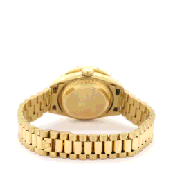Rolex Custom Champagne 2ct Diamonds 18K Yellow Gold President Datejust  Automatic Women's Wristwatch 26mm