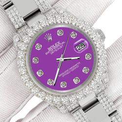 Rolex Custom Sangria 7.2ct Diamonds Stainless Steel Datejust 178240 Automatic Women's Wristwatch 31mm