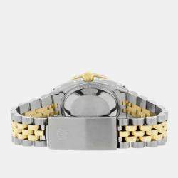 Rolex Custom Hot Pink Diamond 18K Yellow Gold Stainless Steel Datejust  Automatic Women's Wristwatch 31mm