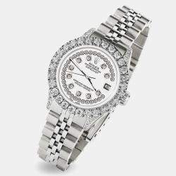 Rolex Custom White 2.35CT Diamond Stainless Steel Datejust  Automatic Women's Wristwatch 26mm