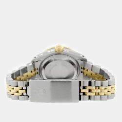 Rolex Custom Black Diamond 18K Yellow Gold Stainless Steel Datejust  Automatic Women's Wristwatch 26mm