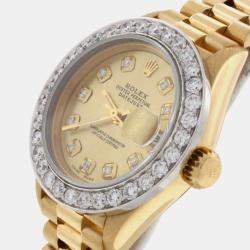 Rolex Customised  Diamond 18K Yellow Gold   Automatic Women's Wristwatch 26MM