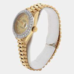 Rolex Customised  Diamond 18K Yellow Gold   Automatic Women's Wristwatch 26MM