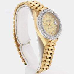 Rolex Customised  Diamond 18K Yellow Gold   Automatic Women's Wristwatch 26MM