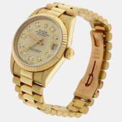 Rolex Customised  18K Yellow Gold President Datejust 68278 Automatic Women's Wristwatch 31MM