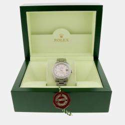 Rolex Customised Pink MOP 1.52CT Diamond Stainless Steel Datejust  Automatic Women's Wristwatch 31mm