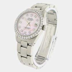 Rolex Customised Pink MOP 1.52CT Diamond Stainless Steel Datejust  Automatic Women's Wristwatch 31mm