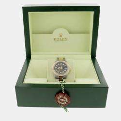 Rolex Customised Black 1.52CT Diamond 18K Yellow Gold Stainless Steel Datejust  Automatic Women's Wristwatch 31mm