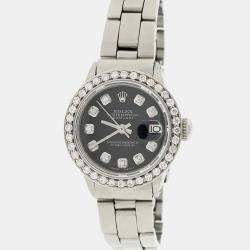 Rolex Customised  Diamond Stainless Steel Datejust  Automatic Women's Wristwatch 26mm
