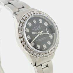 Rolex Customised  Diamond Stainless Steel Datejust  Automatic Women's Wristwatch 26mm