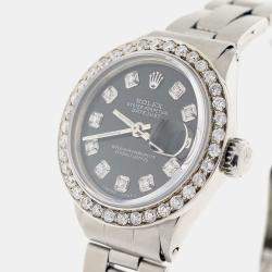 Rolex Customised  Diamond Stainless Steel Datejust  Automatic Women's Wristwatch 26mm