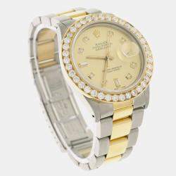Rolex Customised  2.80CT Diamond 18K Yellow Gold Stainless Steel Datejust  Automatic Men's Wristwatch 36mm