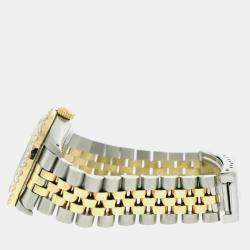 Rolex Customised Red MOP 3.10CT Diamond 18K Yellow Gold Stainless Steel Datejust  Automatic Men's Wristwatch 36mm