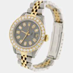 Rolex Customised  1.3CT Diamond 18K Yellow Gold Stainless Steel Datejust  Automatic Women's Wristwatch 26mm