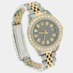 Rolex Customised  1.3CT Diamond 18K Yellow Gold Stainless Steel Datejust  Automatic Women's Wristwatch 26mm
