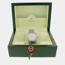 Rolex Customised Silver 2.8CT Diamond Stainless Steel Datejust  Automatic Men's Wristwatch 36MM