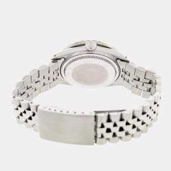 Rolex Customised Silver 2.8CT Diamond Stainless Steel Datejust  Automatic Men's Wristwatch 36MM