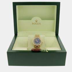 Rolex Customised Blue Diamond 18K Yellow Gold President Datejust  Automatic Women's Wristwatch 26MM