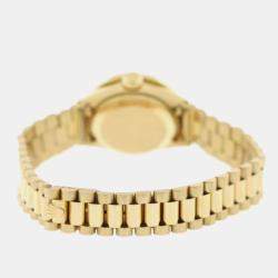 Rolex Customised Blue Diamond 18K Yellow Gold President Datejust  Automatic Women's Wristwatch 26MM
