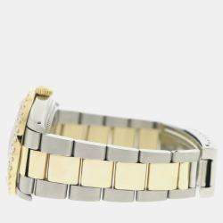 Rolex Customised Tahitian 2.70CT Diamond 18K Yellow Gold Stainless Steel Datejust  Automatic Men's Wristwatch 36mm