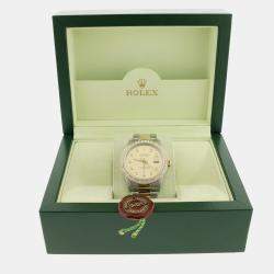 Rolex Customised Champagne Diamond 18K Yellow Gold Stainless Steel Datejust  Automatic Men's Wristwatch 36mm