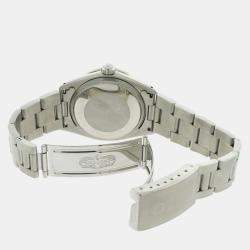 Rolex Customised Pink Diamond Stainless Steel Oyster Perpetual Date  Automatic Men's Wristwatch 34mm
