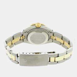 Rolex Customised Royal Blue Diamond 18K Yellow Gold Stainless Steel Datejust  Automatic Women's Wristwatch 26MM