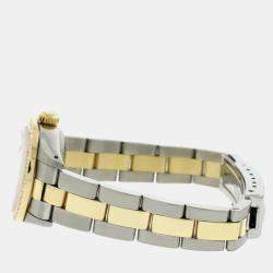 Rolex Customised Pink MOP Diamond 18K Yellow Gold Stainless Steel Datejust  Automatic Women's Wristwatch 26MM